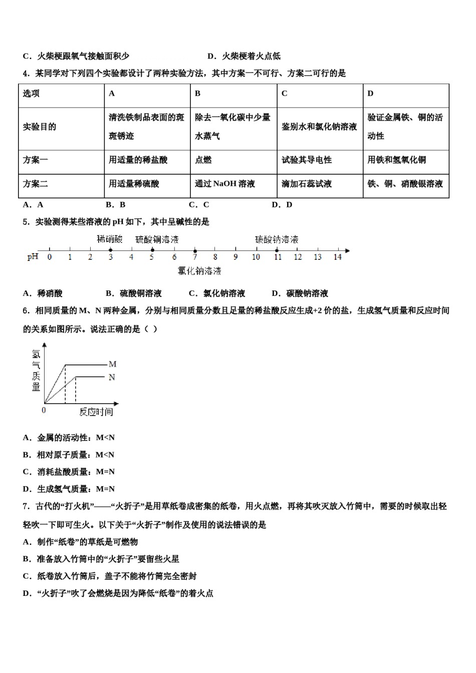 江西省婺源县联考2023-2024学年中考考前最后一卷化学试卷含解析.doc_第2页