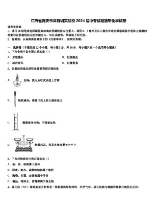 江西省高安市吴有训实验校2024届中考试题猜想化学试卷含解析.doc