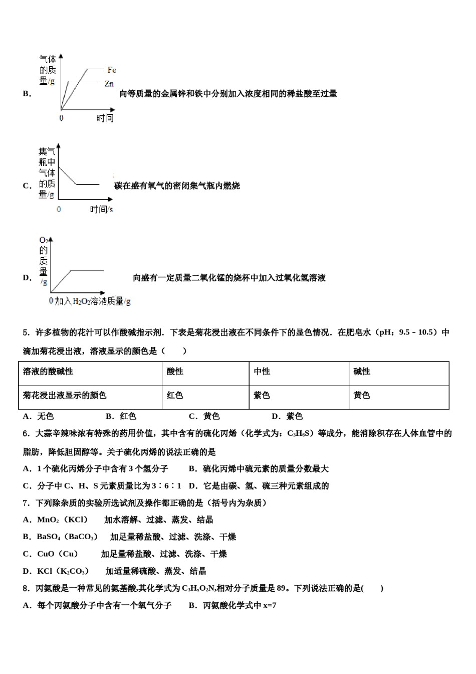 沈阳市铁西区重点中学2023-2024学年中考化学押题卷含解析.doc_第2页