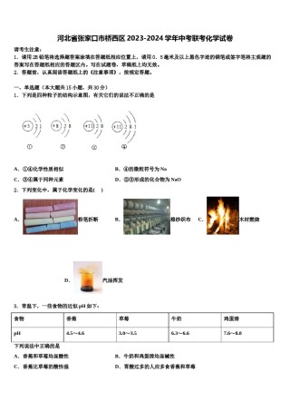 河北省张家口市桥西区2023-2024学年中考联考化学试卷含解析.doc
