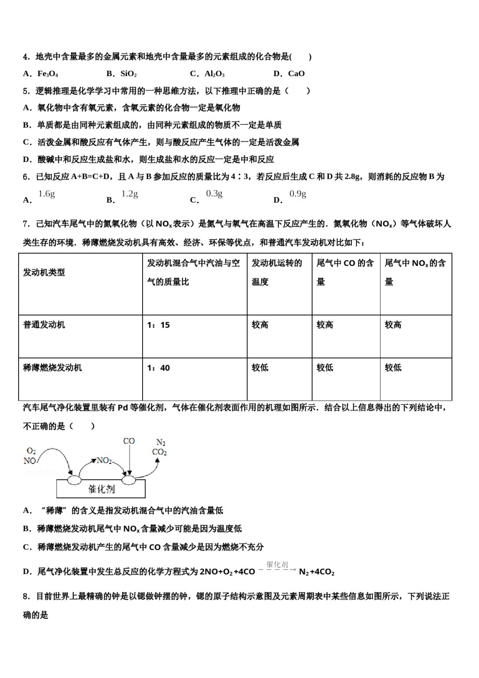 河南省郑州枫杨外国语校2023-2024学年中考适应性考试化学试题含解析.doc_第2页