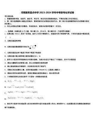河南聚焦重点中学2023-2024学年中考联考化学试卷含解析.doc