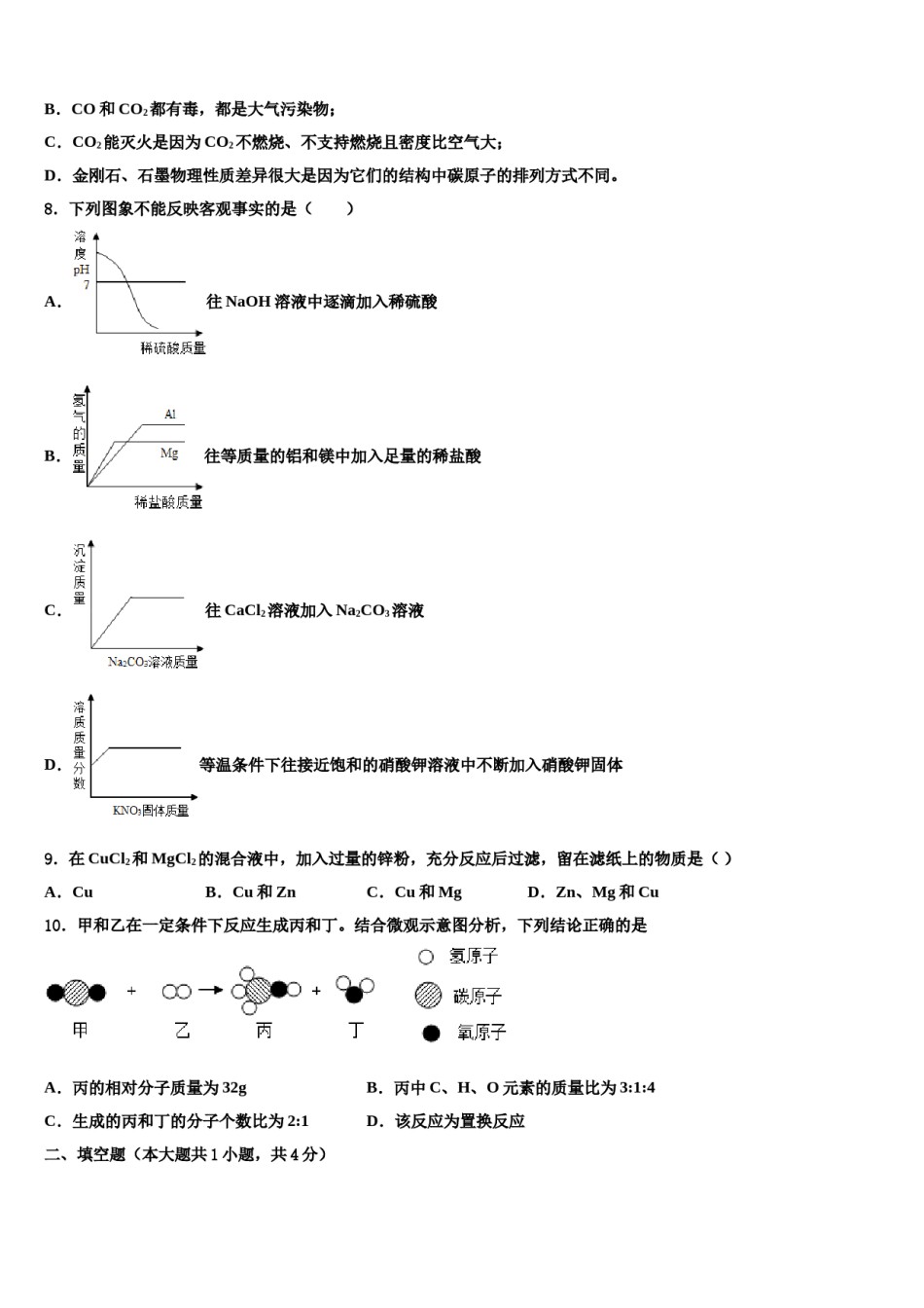 洛阳市重点中学2023-2024学年中考化学仿真试卷含解析.doc_第2页