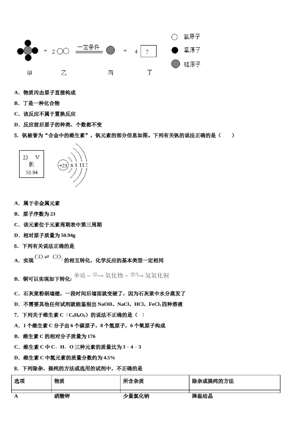 济南历下区2024年中考三模化学试题含解析.doc_第2页