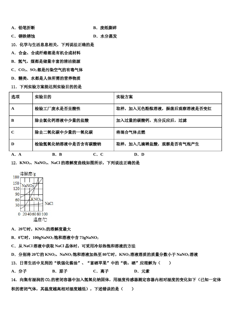 浙江省杭州市运河镇亭趾实验学校2023-2024学年中考试题猜想化学试卷含解析.doc_第3页