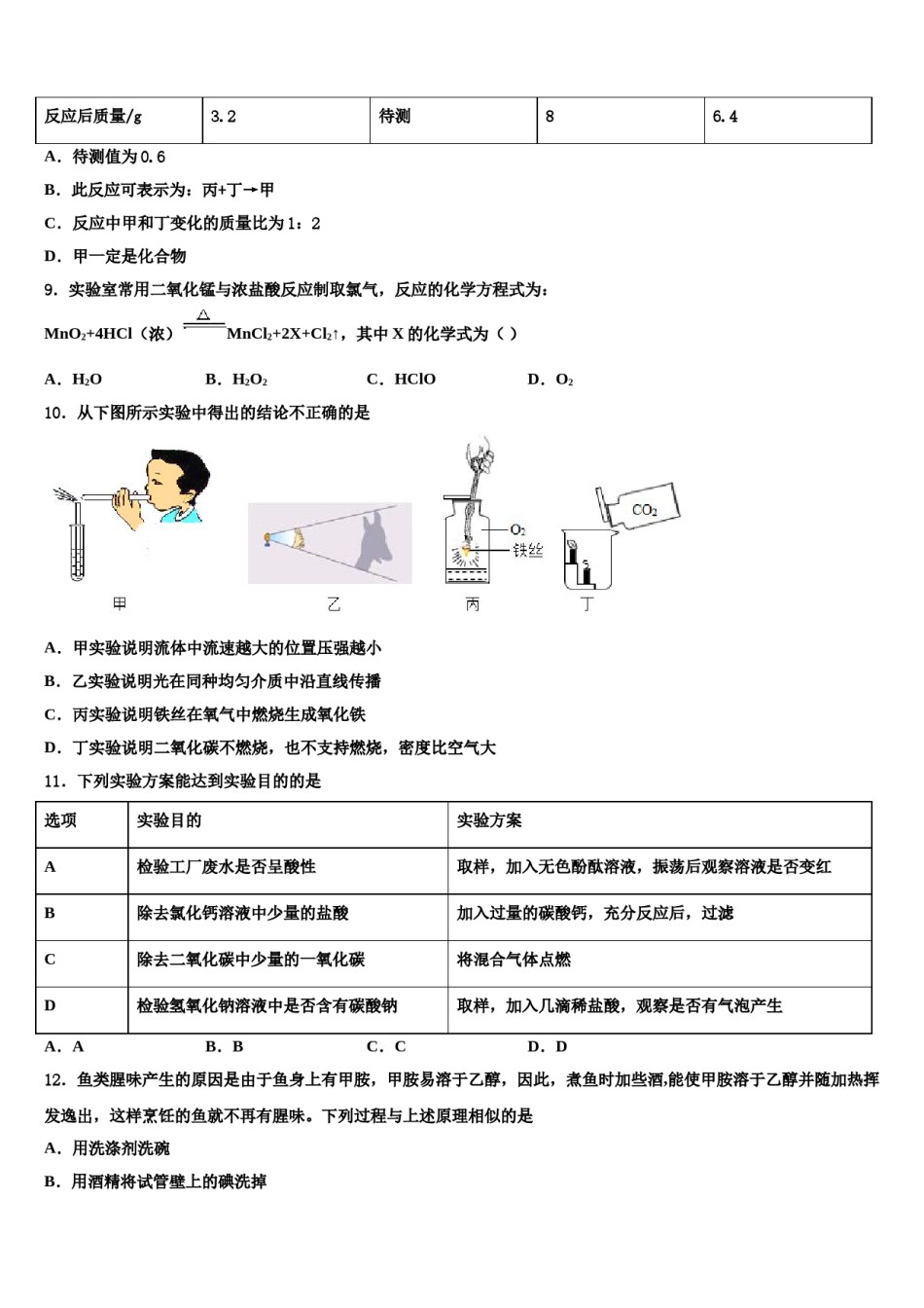 浙江省绍兴市名校2023-2024学年中考化学适应性模拟试题含解析.doc_第3页
