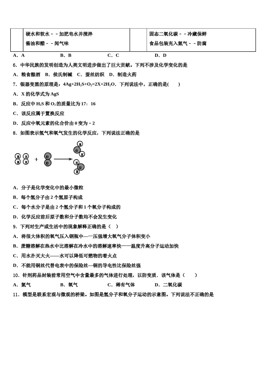 浙江省绍兴越城区五校联考2023-2024学年中考化学模拟试题含解析.doc_第2页