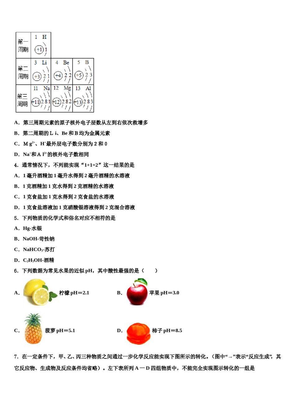 湖北省天门经济开发区重点名校2023-2024学年中考试题猜想化学试卷含解析.doc_第2页