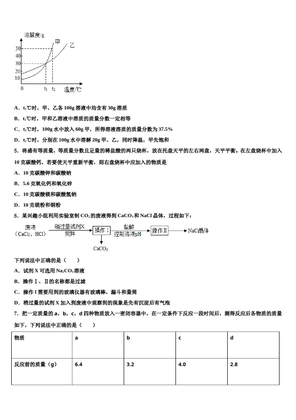 湖北省武汉市武昌区八校2023-2024学年中考冲刺卷化学试题含解析.doc_第2页