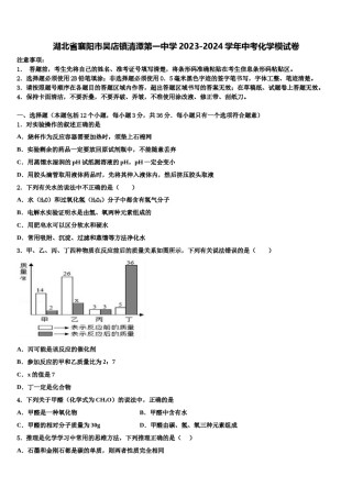 湖北省襄阳市吴店镇清潭第一中学2023-2024学年中考化学模试卷含解析.doc