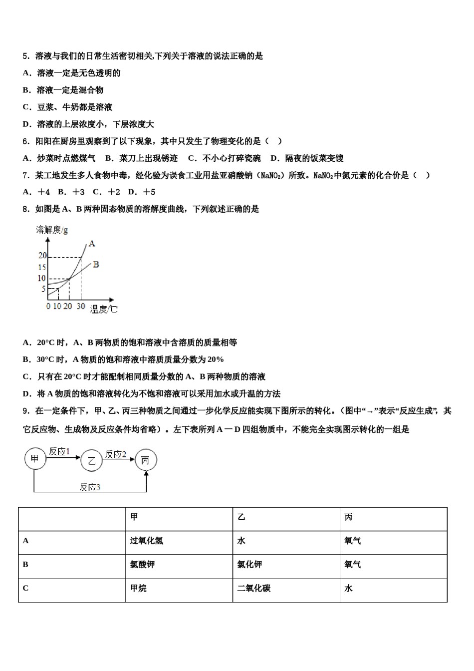 湖南省长沙市长铁一中2023-2024学年中考化学四模试卷含解析.doc_第2页