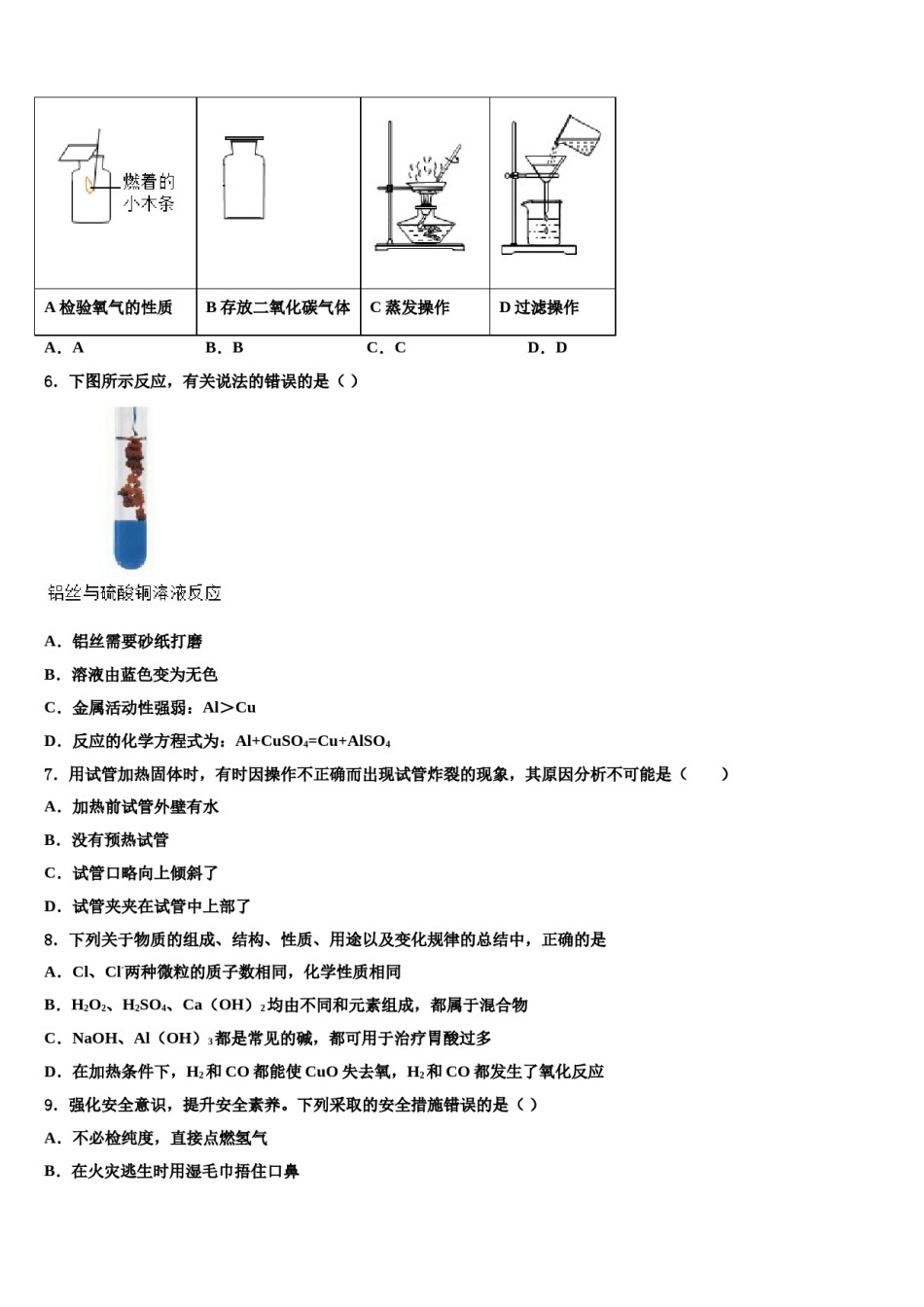 湖南省长沙市雨花区雅礼教育集团重点中学2024年中考化学考试模拟冲刺卷含解析.doc_第2页