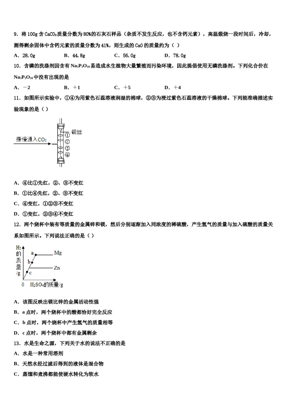 珠海市重点中学2023-2024学年中考考前最后一卷化学试卷含解析.doc_第2页