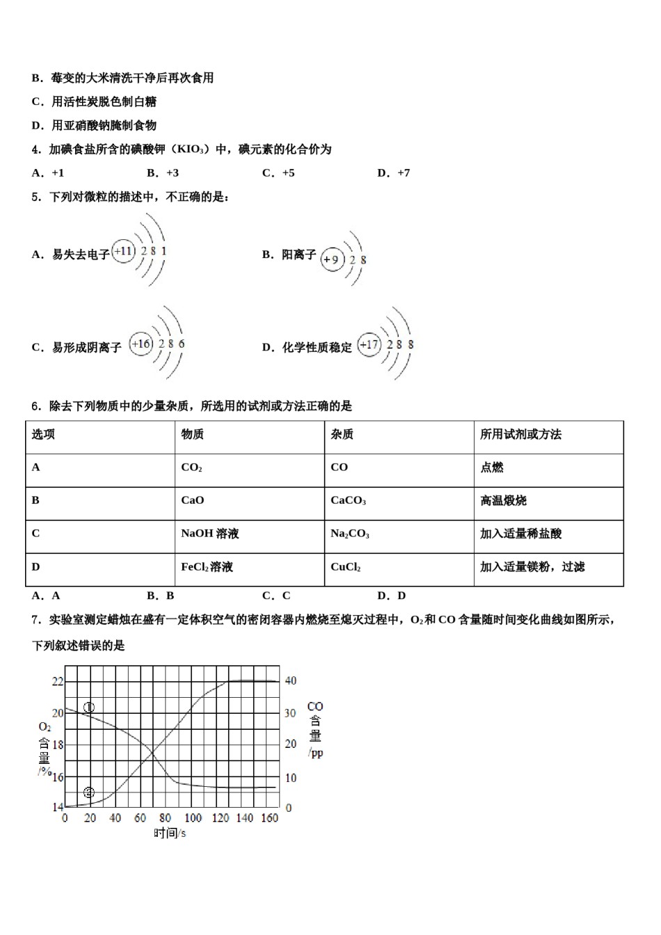 石家庄市重点中学2023-2024学年中考化学考前最后一卷含解析.doc_第2页