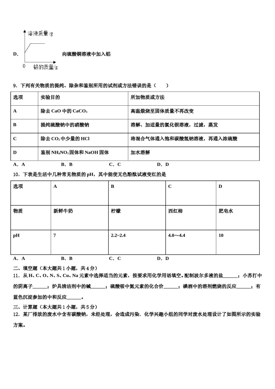 福建省石狮市重点中学2023-2024学年十校联考最后化学试题含解析.doc_第3页