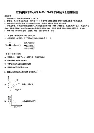 辽宁省丹东市第六中学2023-2024学年中考化学全真模拟试题含解析.doc