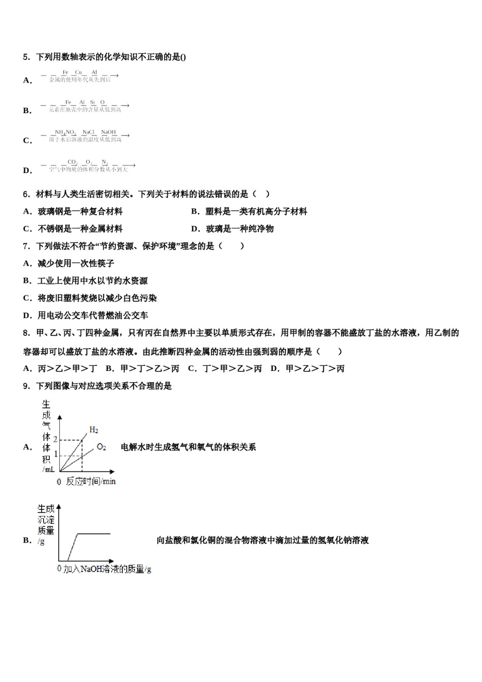 辽宁省沈阳市实验北重点名校2024年中考猜题化学试卷含解析.doc_第2页
