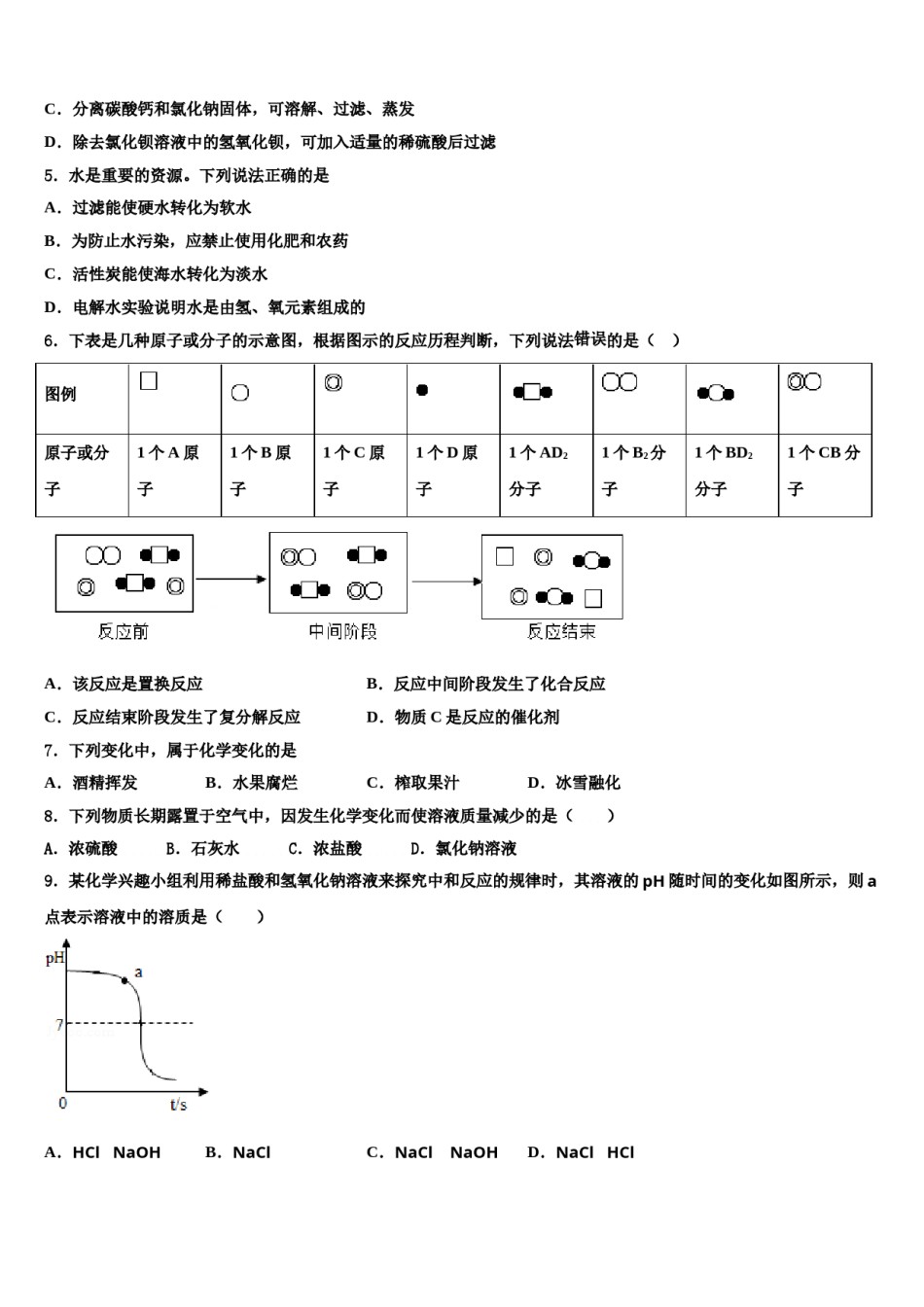 辽宁省鞍山市台安县2024届中考化学考前最后一卷含解析.doc_第2页