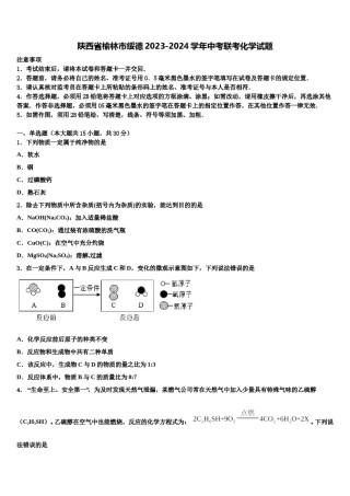 陕西省榆林市绥德2023-2024学年中考联考化学试题含解析.doc