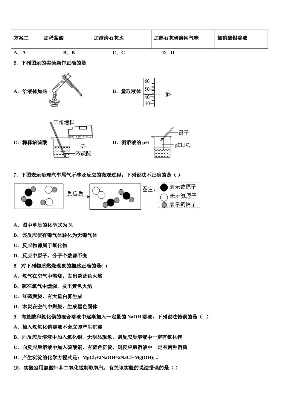 陕西省榆林市绥德县2024届十校联考最后化学试题含解析.doc_第2页