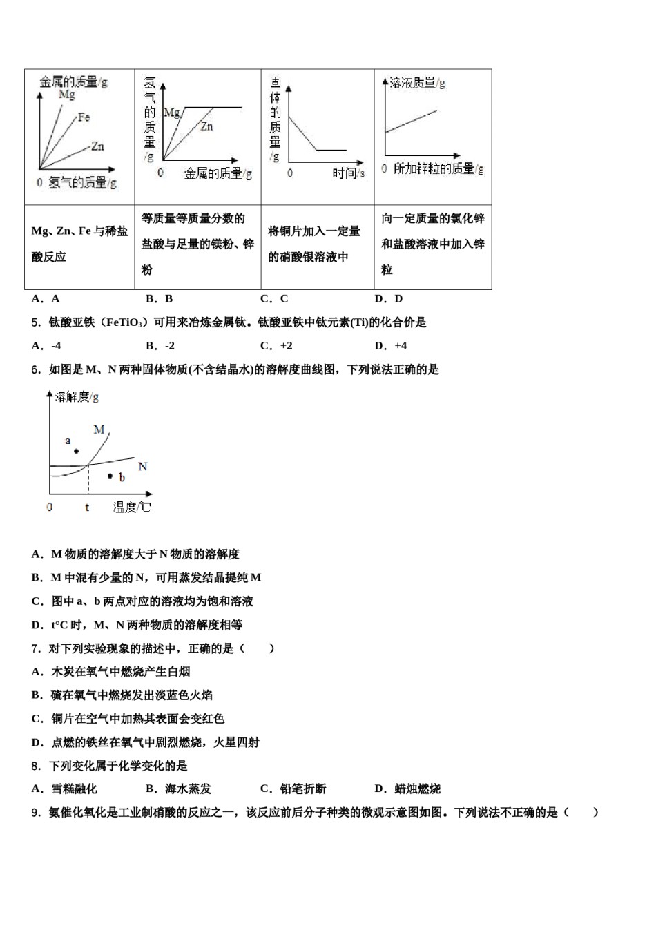 陕西省榆林高新区第一中学2023-2024学年中考化学押题卷含解析.doc_第2页