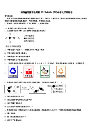 陕西省渭南市合阳县2023-2024学年中考化学押题卷含解析.doc