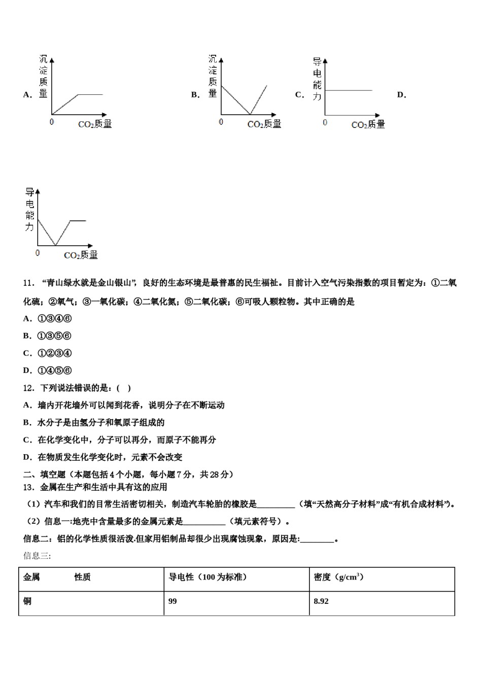 陕西省西安市碑林区西北工业大附属中学2023-2024学年中考化学模试卷含解析.doc_第3页