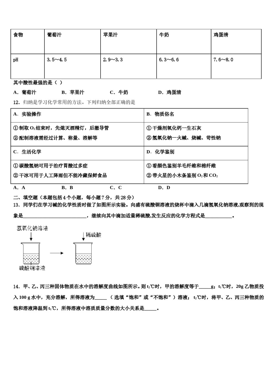 陕西省西安市第二十三中学2024届中考化学模拟预测题含解析.doc_第3页