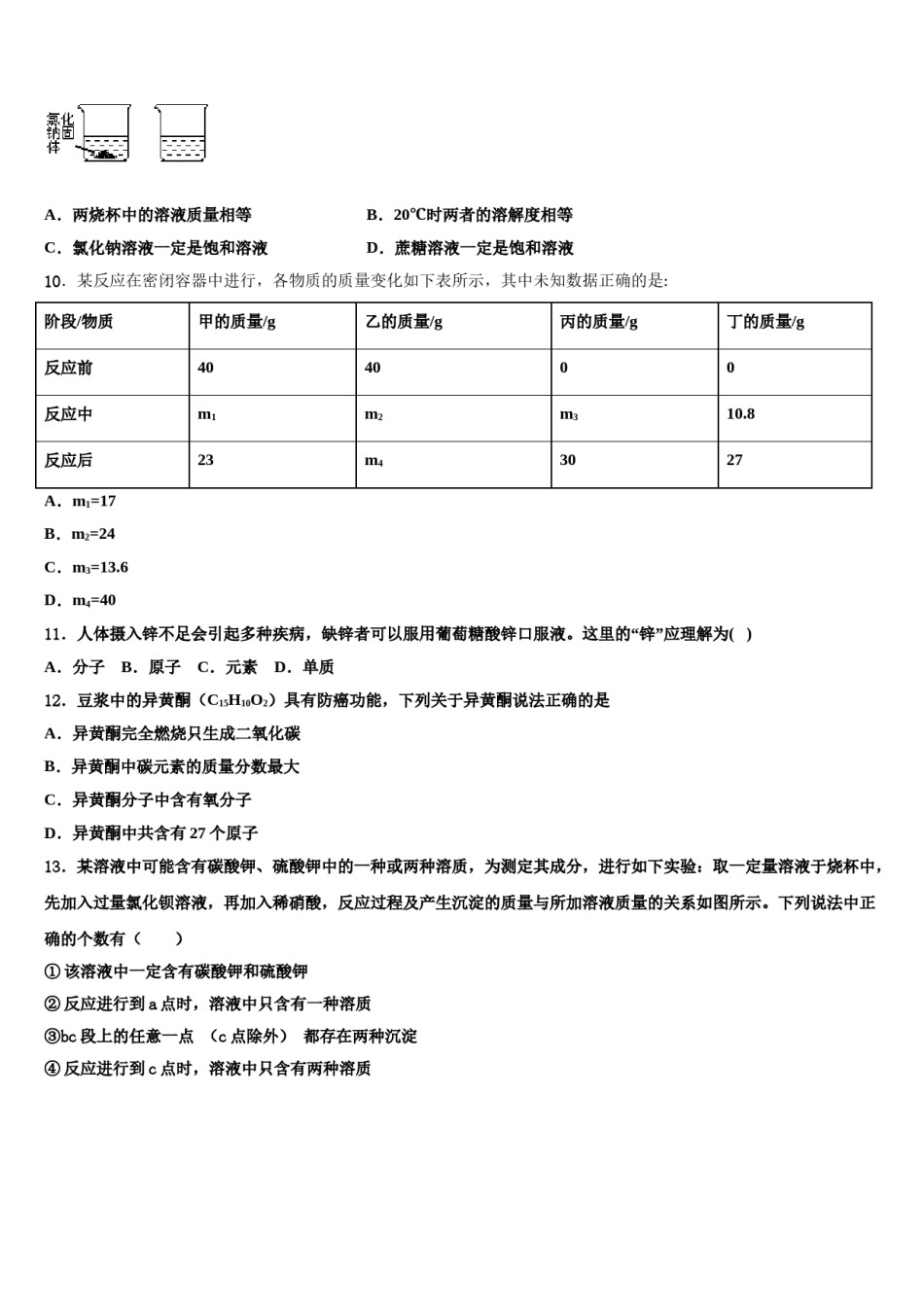 黑龙江省七台河市重点达标名校2023-2024学年中考化学仿真试卷含解析.doc_第3页