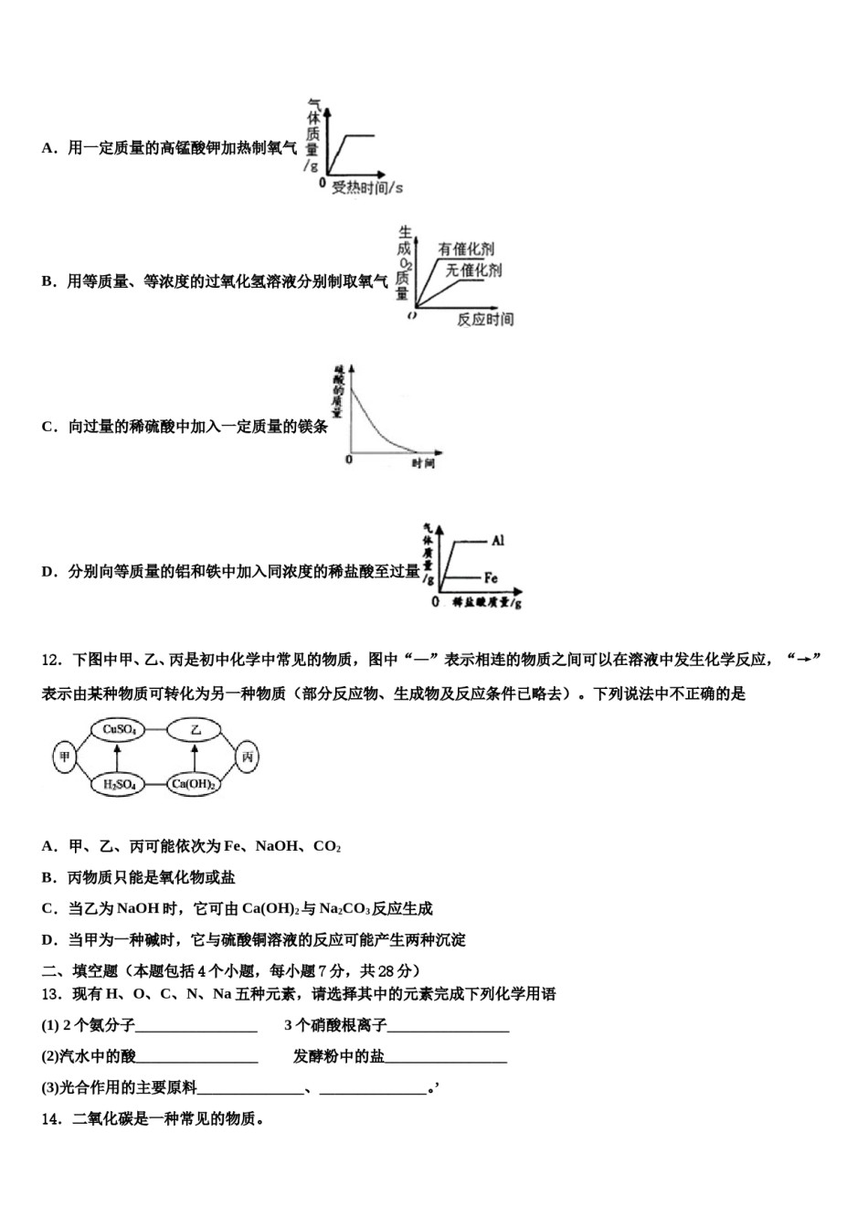 黑龙江省海伦市2023-2024学年十校联考最后化学试题含解析.doc_第3页