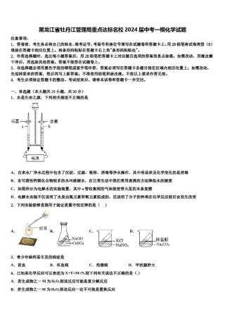 黑龙江省牡丹江管理局重点达标名校2024届中考一模化学试题含解析.doc