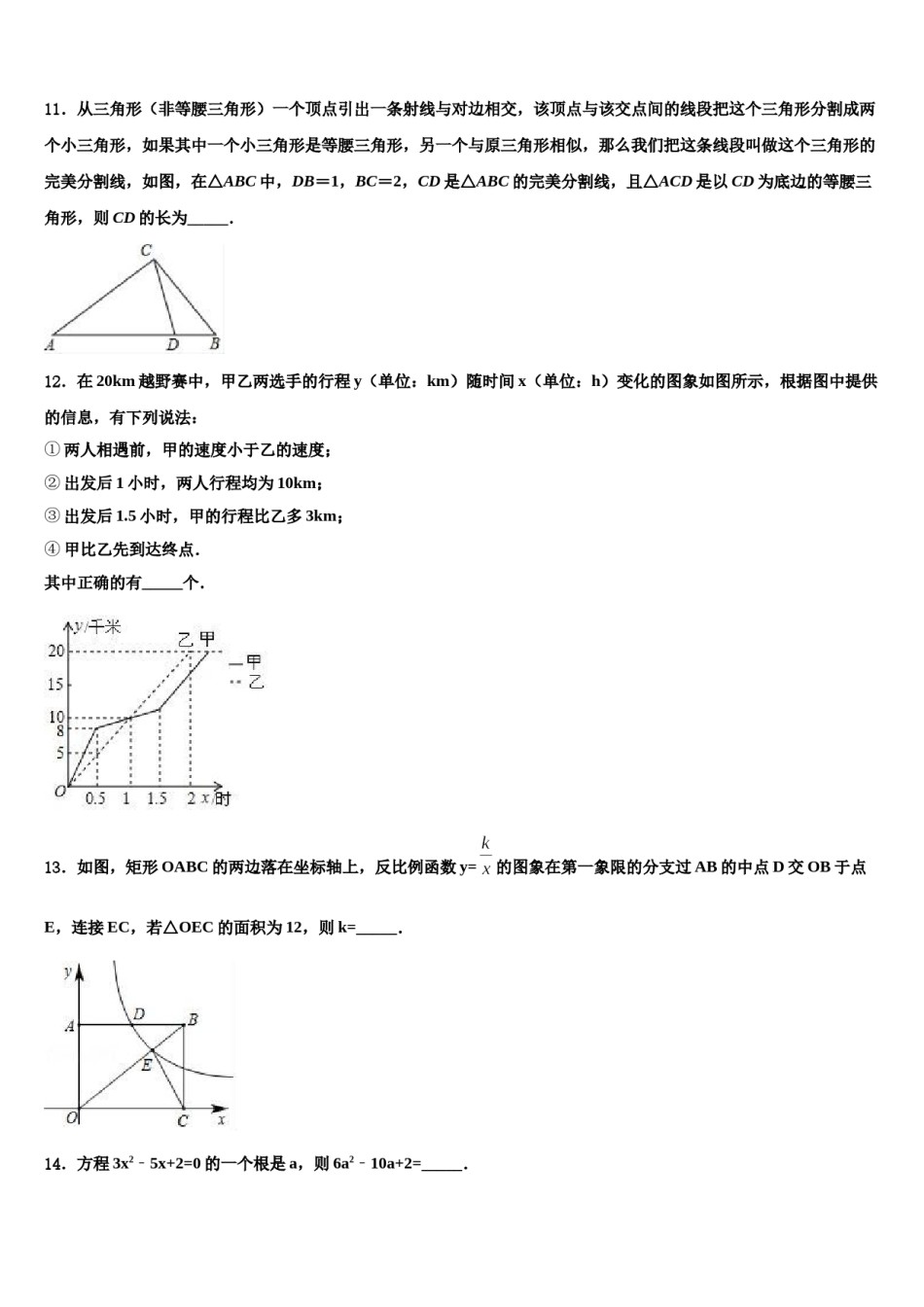 2023-2024学年云南省临沧市中考考前最后一卷数学试卷含解析.doc_第3页