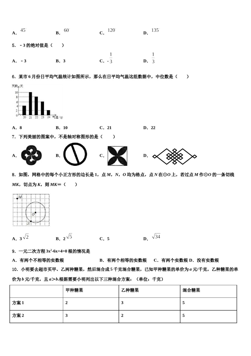 2023-2024学年南昌艾溪湖中学中考联考数学试卷含解析.doc_第2页