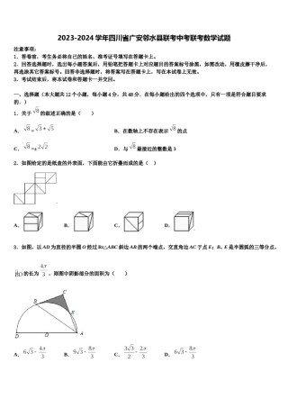 2023-2024学年四川省广安邻水县联考中考联考数学试题含解析.doc