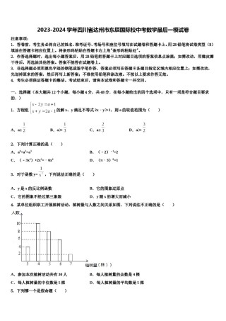 2023-2024学年四川省达州市东辰国际校中考数学最后一模试卷含解析.doc