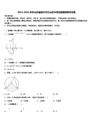 2023-2024学年山东省临沂市兰山区中考试题猜想数学试卷含解析.doc