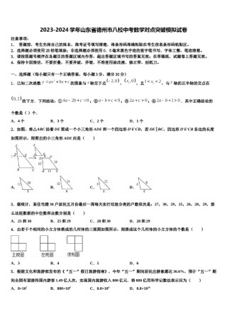 2023-2024学年山东省德州市八校中考数学对点突破模拟试卷含解析.doc