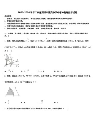 2023-2024学年广东省深圳市宝安中学中考冲刺卷数学试题含解析.doc
