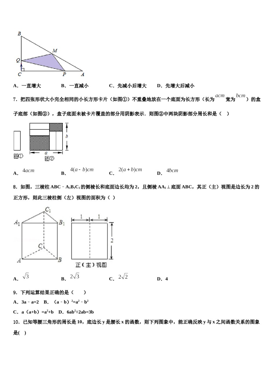 2023-2024学年廊坊三中学中考数学猜题卷含解析.doc_第2页
