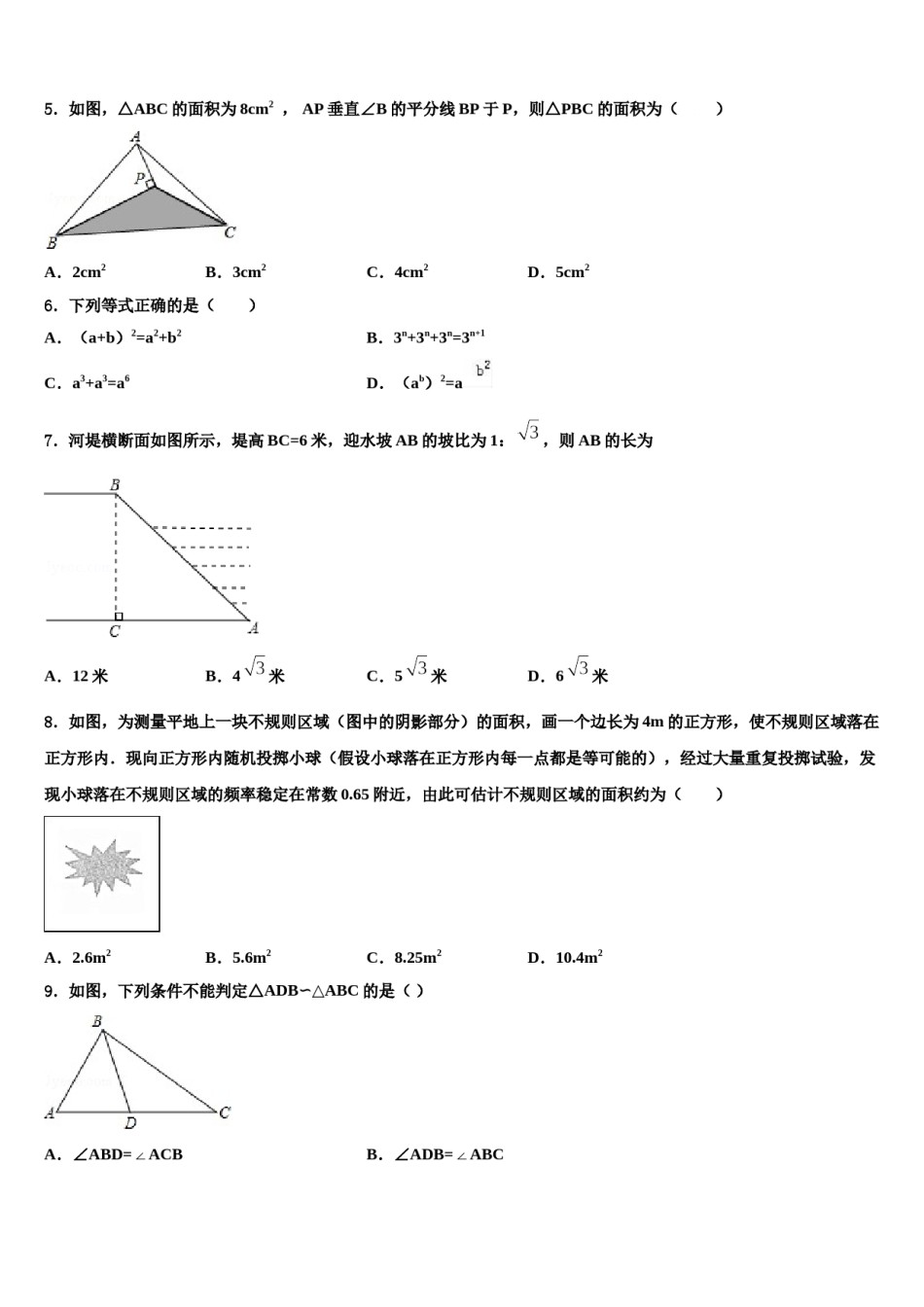 2023-2024学年河北省唐山滦南县联考中考试题猜想数学试卷含解析.doc_第2页