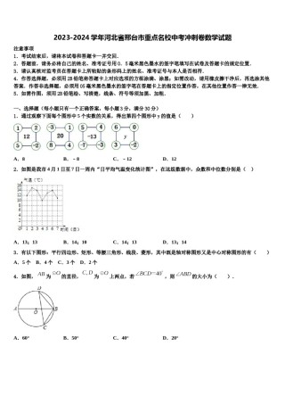 2023-2024学年河北省邢台市重点名校中考冲刺卷数学试题含解析.doc