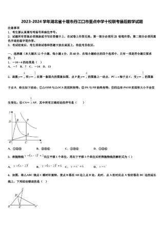 2023-2024学年湖北省十堰市丹江口市重点中学十校联考最后数学试题含解析.doc