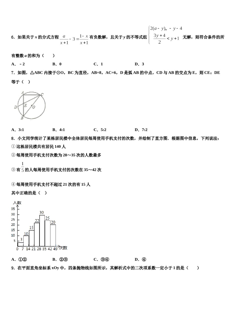 2023-2024学年福建省厦门市思明区逸夫中学中考数学对点突破模拟试卷含解析.doc_第2页