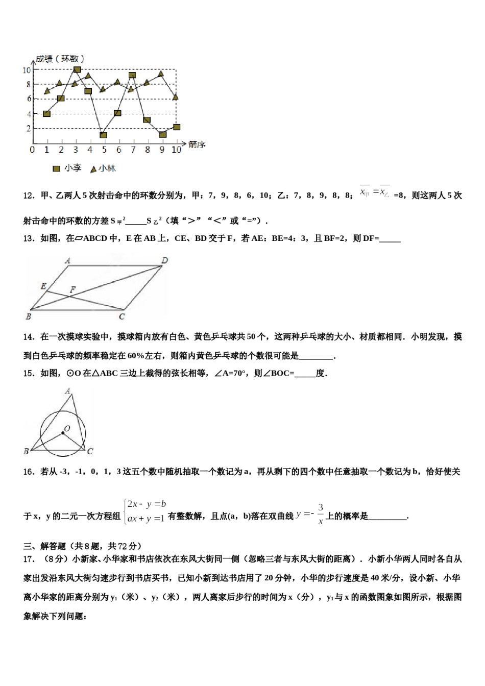 2023-2024学年福建省福州市鳌峰市级名校中考数学考试模拟冲刺卷含解析.doc_第3页