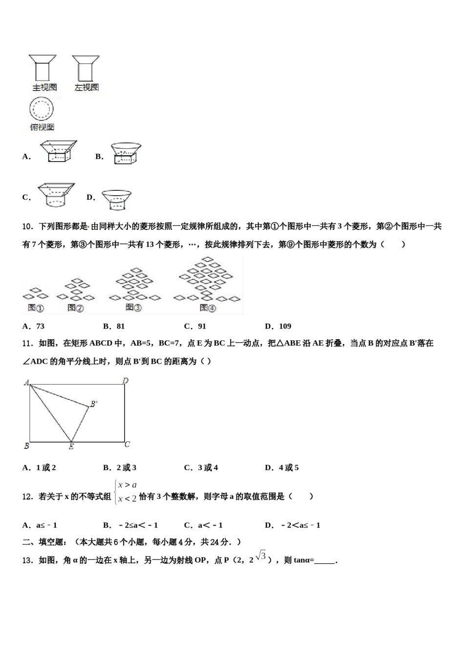 2023-2024学年陕西省西安交大附中中考数学最后冲刺浓缩精华卷含解析.doc_第3页