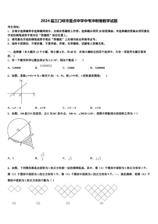 2024届三门峡市重点中学中考冲刺卷数学试题含解析.doc