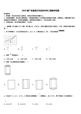 2024届广东省湛江市名校中考二模数学试题含解析.doc