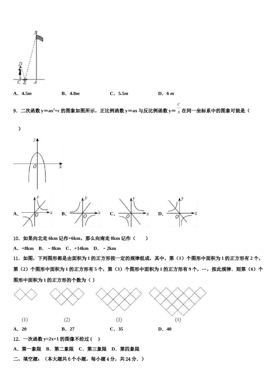 2024届广州市广大附中中考数学考试模拟冲刺卷含解析.doc_第3页
