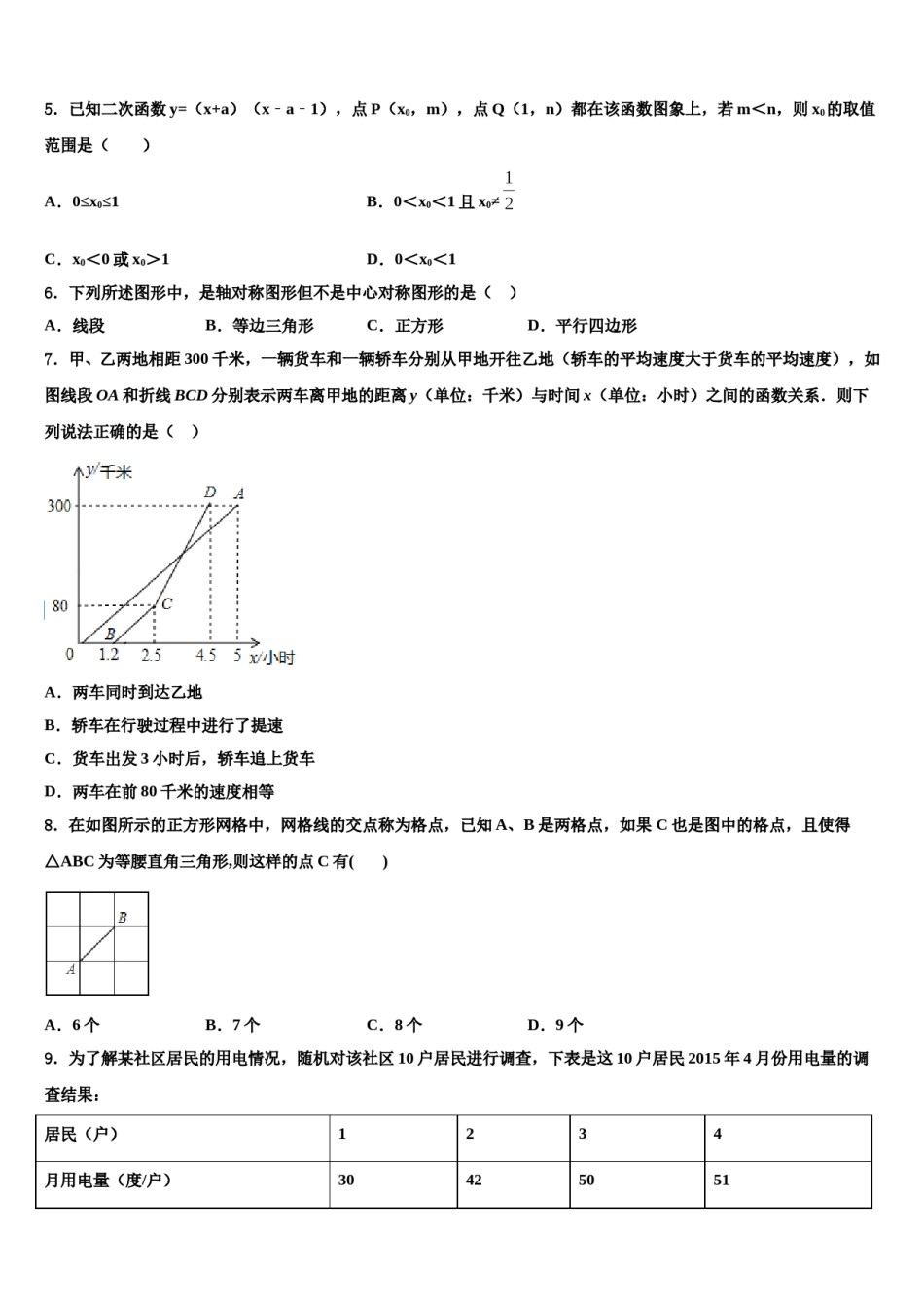 2024届江苏省宿迁市沭阳县中考试题猜想数学试卷含解析.doc_第2页