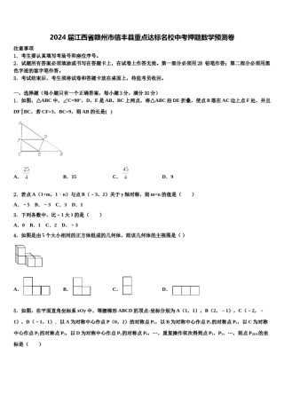 2024届江西省赣州市信丰县重点达标名校中考押题数学预测卷含解析.doc